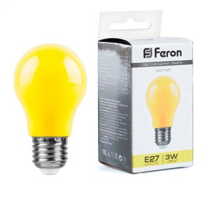 Лампа светодиодная Feron LB-375 E27 3W 230V желтый