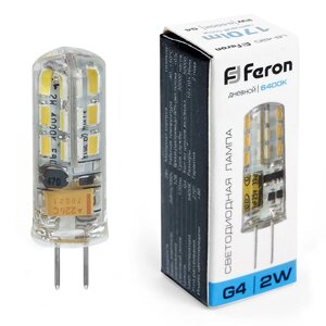 Лампа светодиодная Feron LB-420 G4 2W 12V 6400K