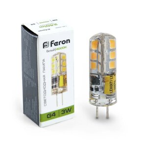 Лампа светодиодная Feron LB-422 G4 3W 12V 4000K