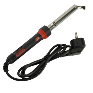 Паяльник с индикатором 100W, нихромовый нагреватель, долговечное жало, 230В, STEKKER PLE301-100
