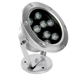 Светодиодный прожектор подводный Feron LL-824, 9W, AC/DC24V, низковольтный, 6400K, металлик, 143*75*170mm, IP68