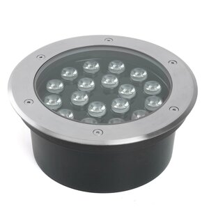 Светодиодный светильник тротуарный (грунтовый) Feron SP2804, 20W, AC/DC12V, низковольтный, 4000K, металлик, IP67
