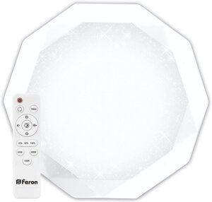Светодиодный управляемый светильник накладной Feron AL5200 DIAMOND тарелка 70W 3000К-6000K белый