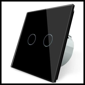 Сенсорный выключатель освещения Touch Me Black (двухлинейный, черный) для турецкого хамама