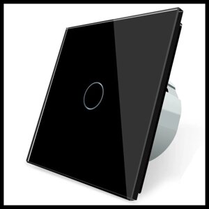 Сенсорный выключатель освещения Touch Me Black (однолинейный, черный) для турецкого хамама