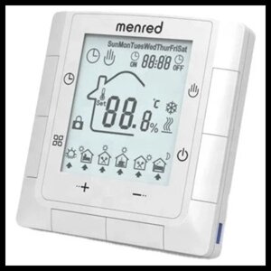 Программируемый сенсорный терморегулятор Menred LS 6.716 (16А) для теплого пола (с датчиком воздуха и пола)