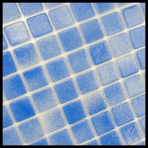 Стеклянная мозаика для бассейна Reviglass PS-53 АНТИСЛИП (противоскользящая, PS, цвет - светло-синий)
