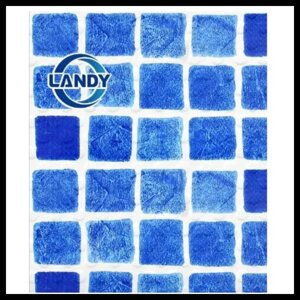 Пленка ПВХ Landy (Алькорплан) для бассейна (цвет - мозайка синяя, ширина = 1,80 м, армированная)