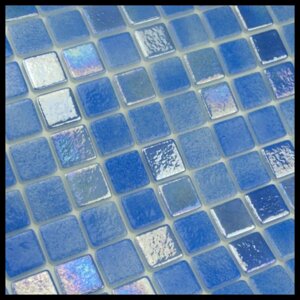 Стеклянная мозаика для бассейна Reviglass Urumea (Mix Iris, цвет - светло-синий)
