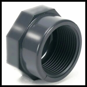 Заглушка для труб PVC 1-1/2", внутренняя резьба (ПВХ)