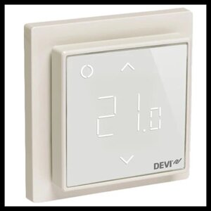 Сенсорный программируемый терморегулятор DEVIreg Smart White (Wi-Fi) для теплого электрического пола