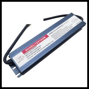 Понижающий трансформатор DC100 для освещения в бассейне (IP68, 12V, мощность = 100W, для влажных помещений)