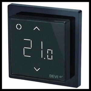 Сенсорный программируемый терморегулятор DEVIreg Smart Black (Wi-Fi) для теплого электрического пола