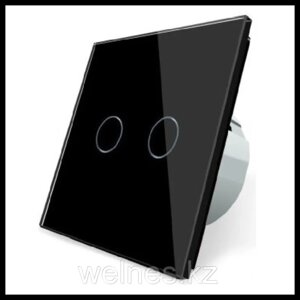 Сенсорный выключатель Touch Me Black (двухлинейный, черный) для инфракрасной сауны