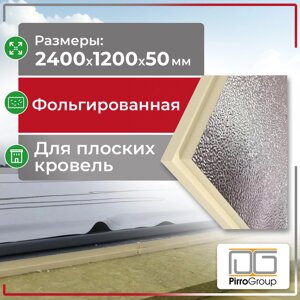 Фольгированная PIR-плита ПИР Ф/Ф 1200 х 2400 х 50 мм