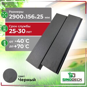 Фасадная панель из ДПК SinoDeck Bastone, Черный