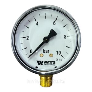 Манометр радиальный WATTS MDR 63/10 (F+R200) 0-10 бар 63 мм "