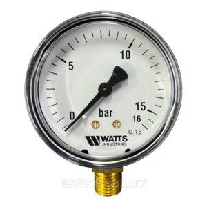 Манометр радиальный WATTS MDR 63/16 (F+R200) 0-16 бар 63 мм "