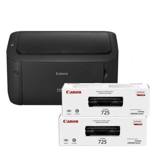 Принтер Canon LBP6030B + 2шт картриджа Canon725 в комплекте