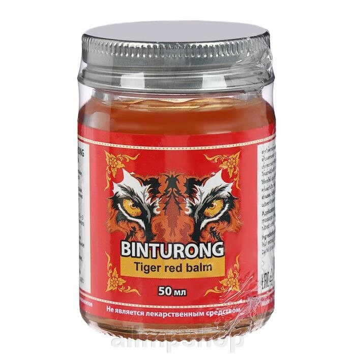 Бальзам Binturong Tiger Red Balm, разогревающий, от ушибов и растяжений, 50 г от компании alimpshop - фото 1