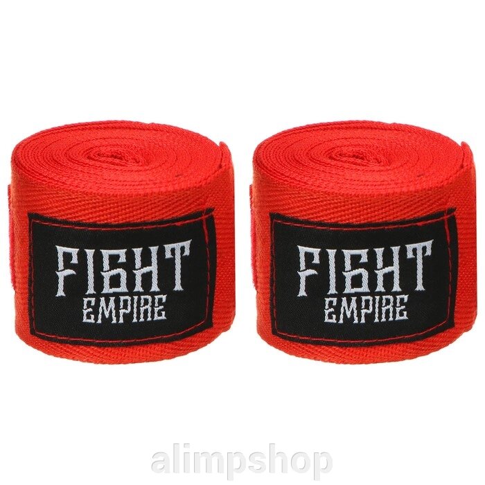 Бинт боксёрский FIGHT EMPIRE 3 м, цвет красный от компании alimpshop - фото 1