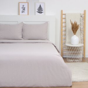 Комплект постельного белья LoveLife дуэт Beige line 143*215см-2 шт, 230*240см, 50*70см-2 шт, страйп-сатин, 100%п/э