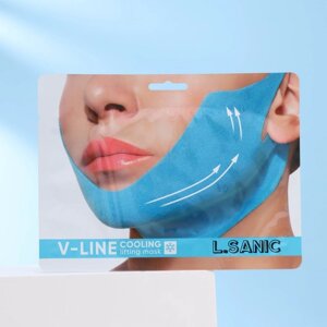 Маска-бандаж L. Sanic V-line для коррекции овала лица с охлаждающим эффектом, 20г