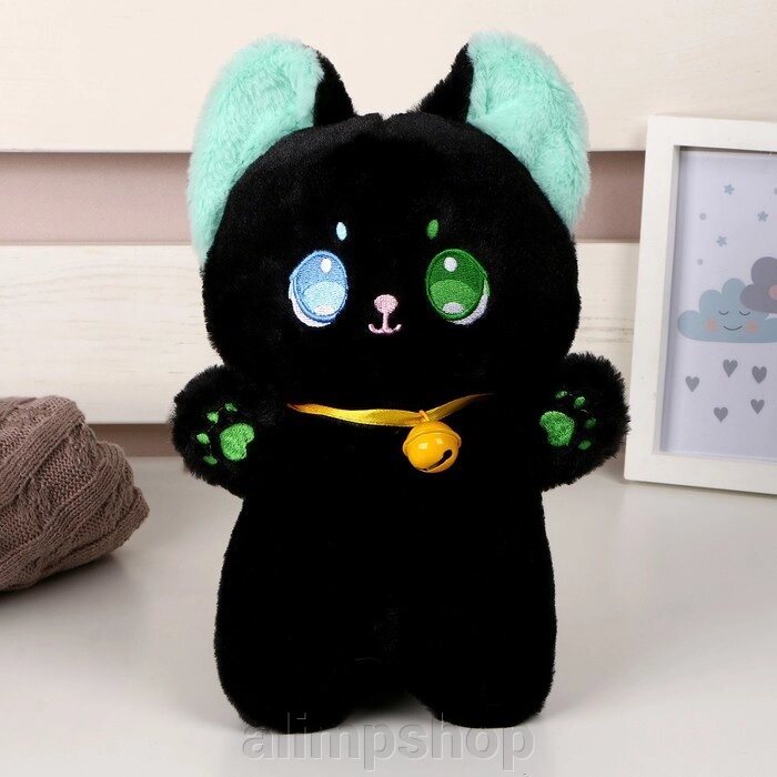 Мягкая игрушка «Кот», 23 см, цвет чёрный от компании alimpshop - фото 1