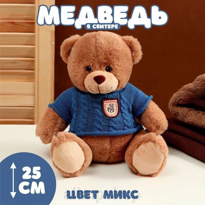 Мягкая игрушка «Медведь» в свитере, 25 см, цвет МИКС от компании alimpshop - фото 1