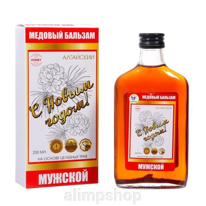 Новогодний медовый бальзам алтайский Мужской, 250 мл от компании alimpshop - фото 1