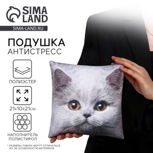 Подушка декоративная антистресс, кот «Британец» в Алматы от компании alimpshop