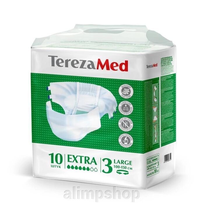 Подгузники для взрослых TerezaMed Extra Large №3, L, 10 шт. от компании alimpshop - фото 1