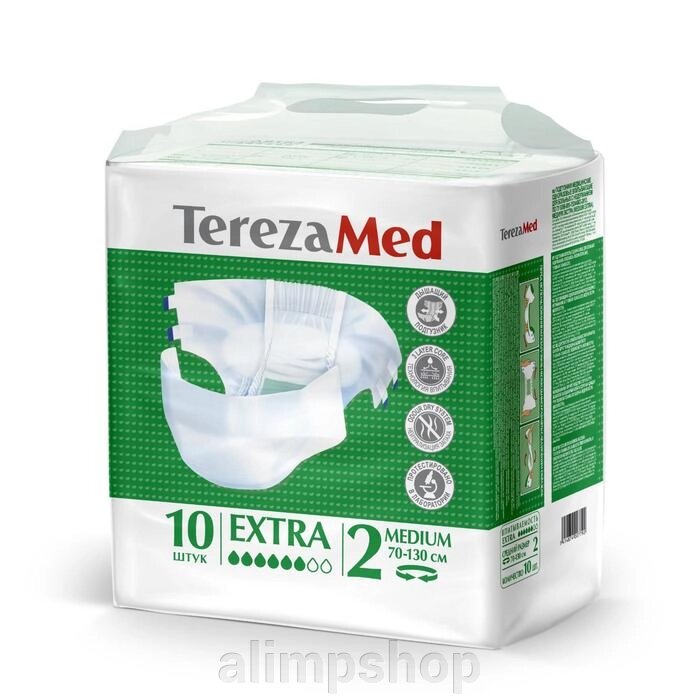 Подгузники для взрослых TerezaMed Extra Medium №2, M, 10 шт. от компании alimpshop - фото 1