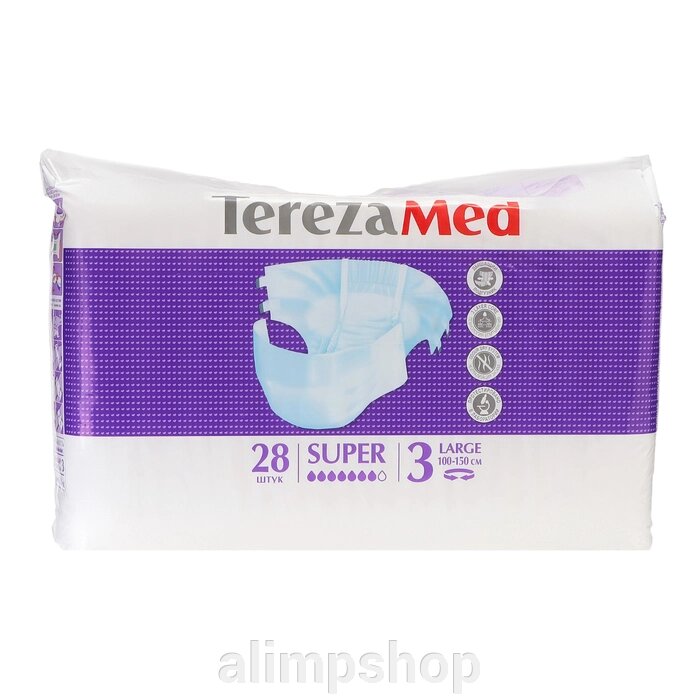 Подгузники для взрослых TerezaMed Super Large №3, L, 28 шт от компании alimpshop - фото 1