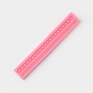 Силиконовый молд Доляна «Цепь», 27,84,61,2 см, цвет розовый