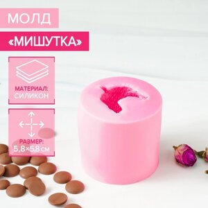 Силиконовый молд «Мишутка», 5,85,8 5,5 см, цвет розовый