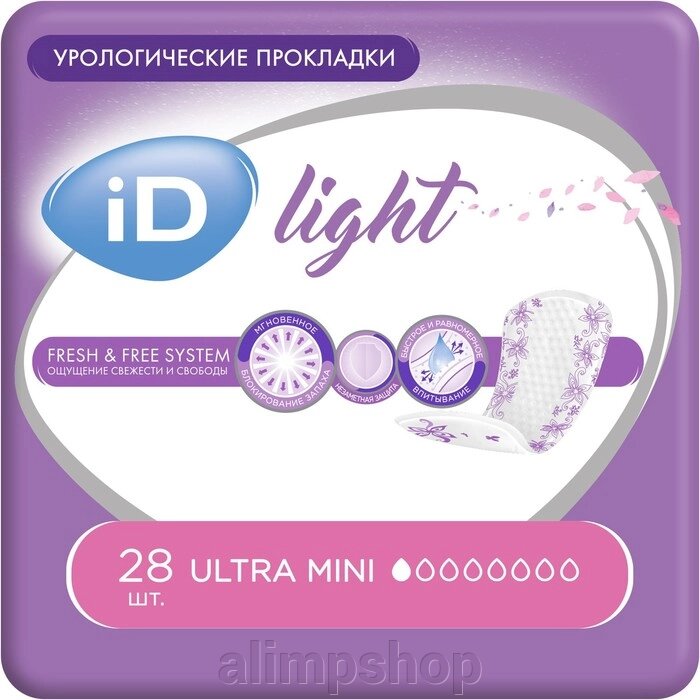 Урологические прокладки iD Ultra mini, 28 шт. от компании alimpshop - фото 1