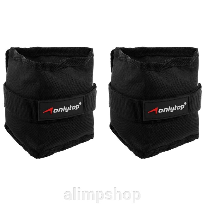 Утяжелители ONLYTOP, 2 шт. х 0,5 кг, цвет чёрный от компании alimpshop - фото 1