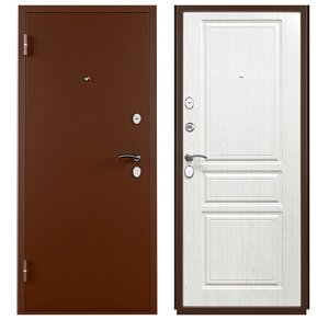 Дверь входная металлическая Титан Ясень Белоснежный 2050/860-960 L/R