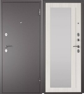 Дверь входная металлическая Титан Зеркало Графит 2050/860-960 L/R