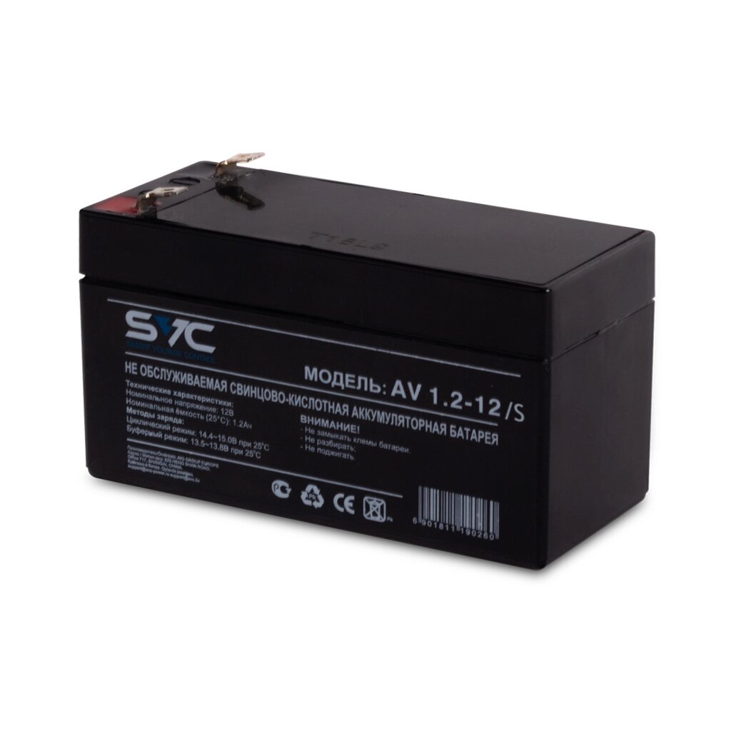 Аккумуляторная батарея SVC AV1.2-12/S 12В 1.2 Ач от компании ProfElectro - фото 1