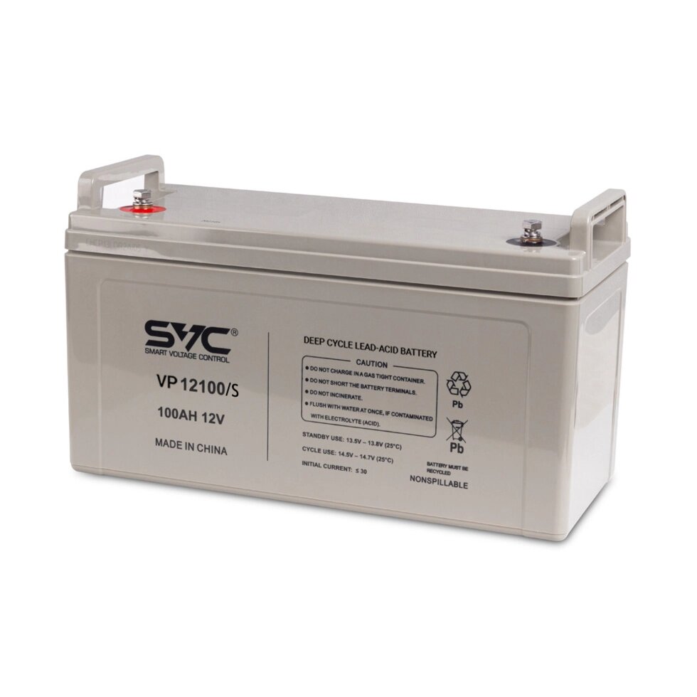 Аккумуляторная батарея SVC VP12100/S 12В 100 Ач (407*172*236) от компании ProfElectro - фото 1