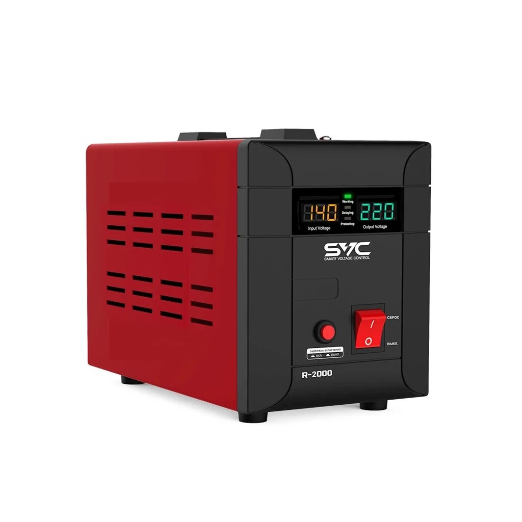 Автоматический однофазный стабилизатор напряжения SVC R-2000 2000Вт от компании ProfElectro - фото 1