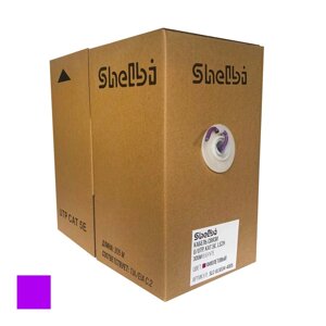 Shelbi Кабель UTP, КАТ. 5E 4х2х24AWG solid, LSZH, 305м, фиолетовый