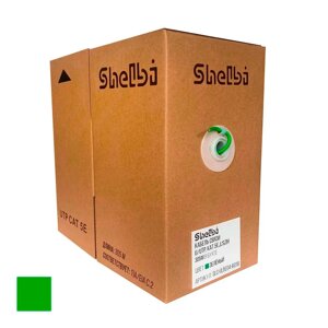 Shelbi SLC-UL5E04-6018 Кабель связи витая пара U/UTP, кат. 5E 4х2х24AWG solid, LSZH, 305м, зелёный