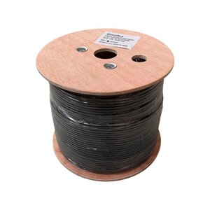 Shelbi Кабель Внешней прокладки F/UTP, кат. 5E 4х2х24AWG solid, LDPE, 305м, черный, 0,5