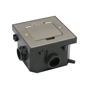 Shelbi SFW-2M-IP44-BN Напольный/настенный лючок 1 розетка 220В, IP44, матовый никель
