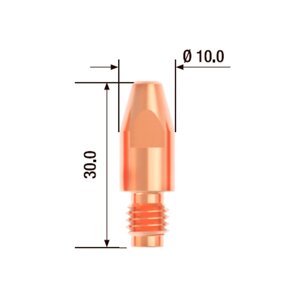FUBAG Контактный наконечник M8х30 мм ECU D=0.9 мм (25 шт.)