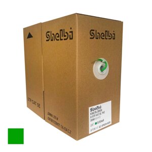 Shelbi Кабель UTP, КАТ. 5E 4х2х24AWG solid, PVC, 305м, зелёный