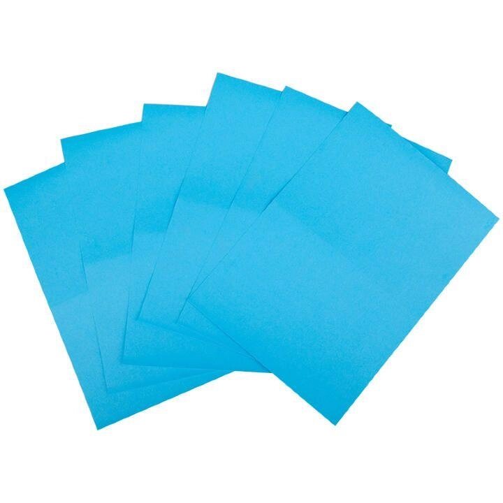 Бумага офисная цветная А4 голубая 100 листов 80 грамм от компании Канцелярские, хозяйственные товары, рубашки, халаты, текстиль - фото 1